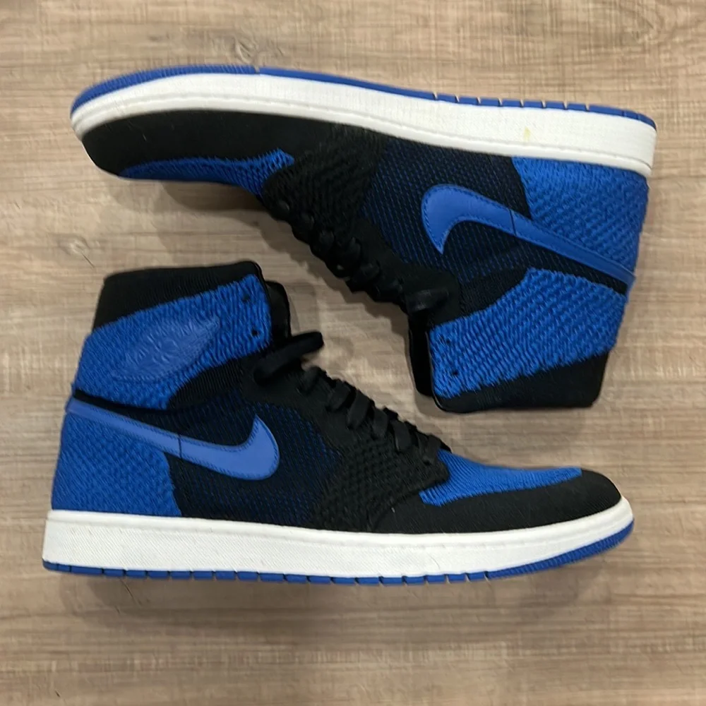 Jordan 1 Retro High OG Flyknit - Royal - Size 13 - Like New - Picture 2 of 4